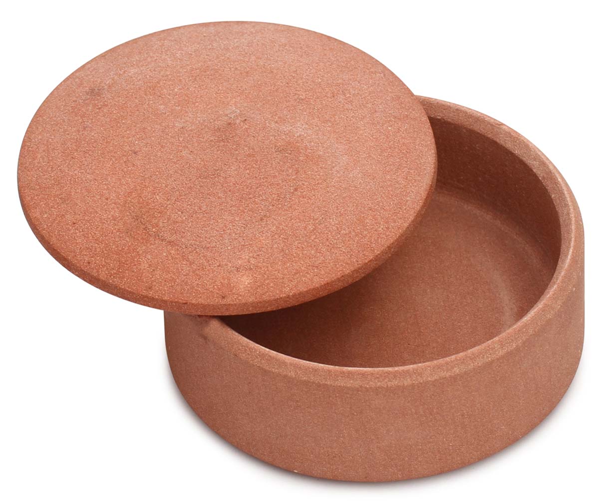  “Merry Pink Whisper” Round Pink Soapstone Storage Box / Keepsake Box / Container with Lid - Home Décor / Bathroom Accessories - Buy Wholesale