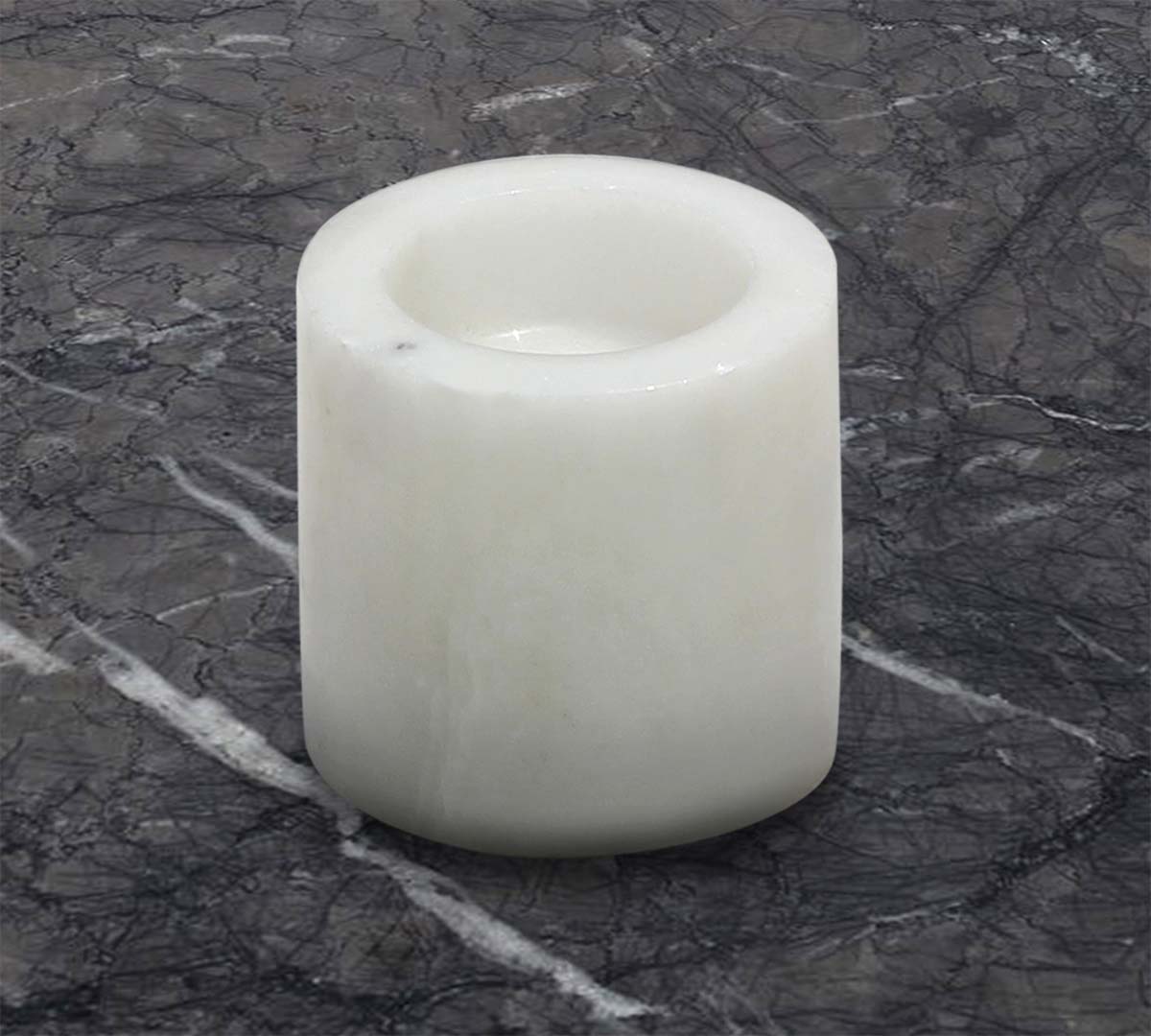  “Glorious White Night” Pearl White Marble Tea Light / Candle / Votive Holder – Home Decor / Party Accessories - Buy Wholesale