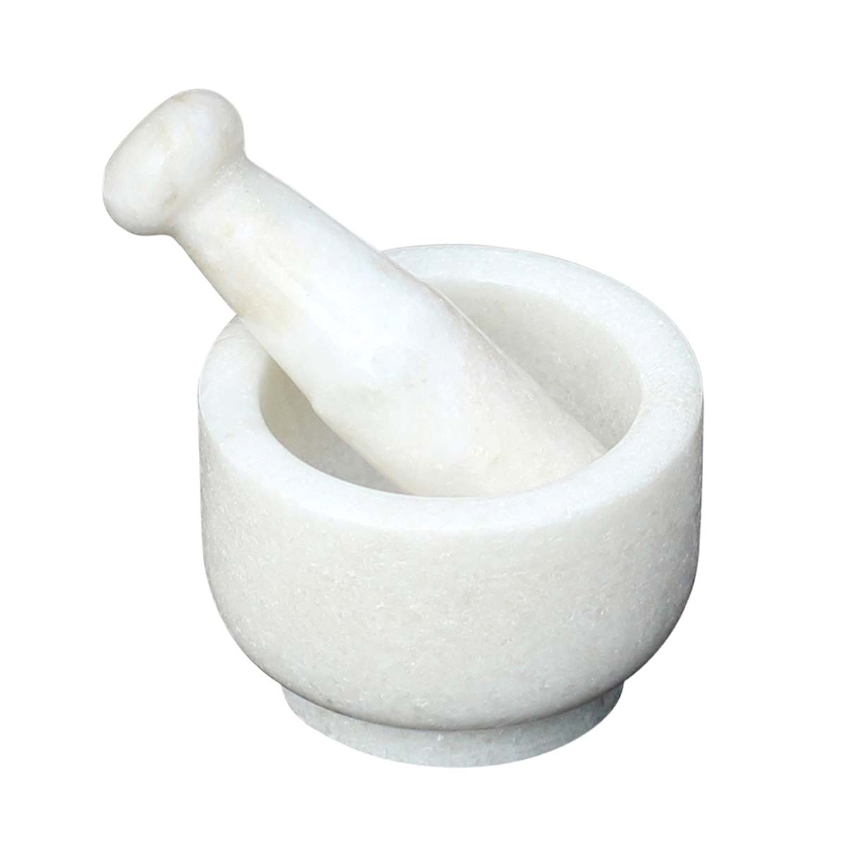  Bits & Pieces - Handmade 4.1 Inch Large Mortar & Pestle In White Marble   - Buy in Bulk Wholesale