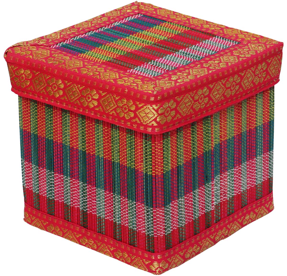 Wholesale Set of 4 Nested Gift Boxes/Keepsake Boxes - Bulk Buy Handmade Multi-Color Square Gift Boxes/Storage Boxes with Lids in Bamboo from Wholesale Distributors in India