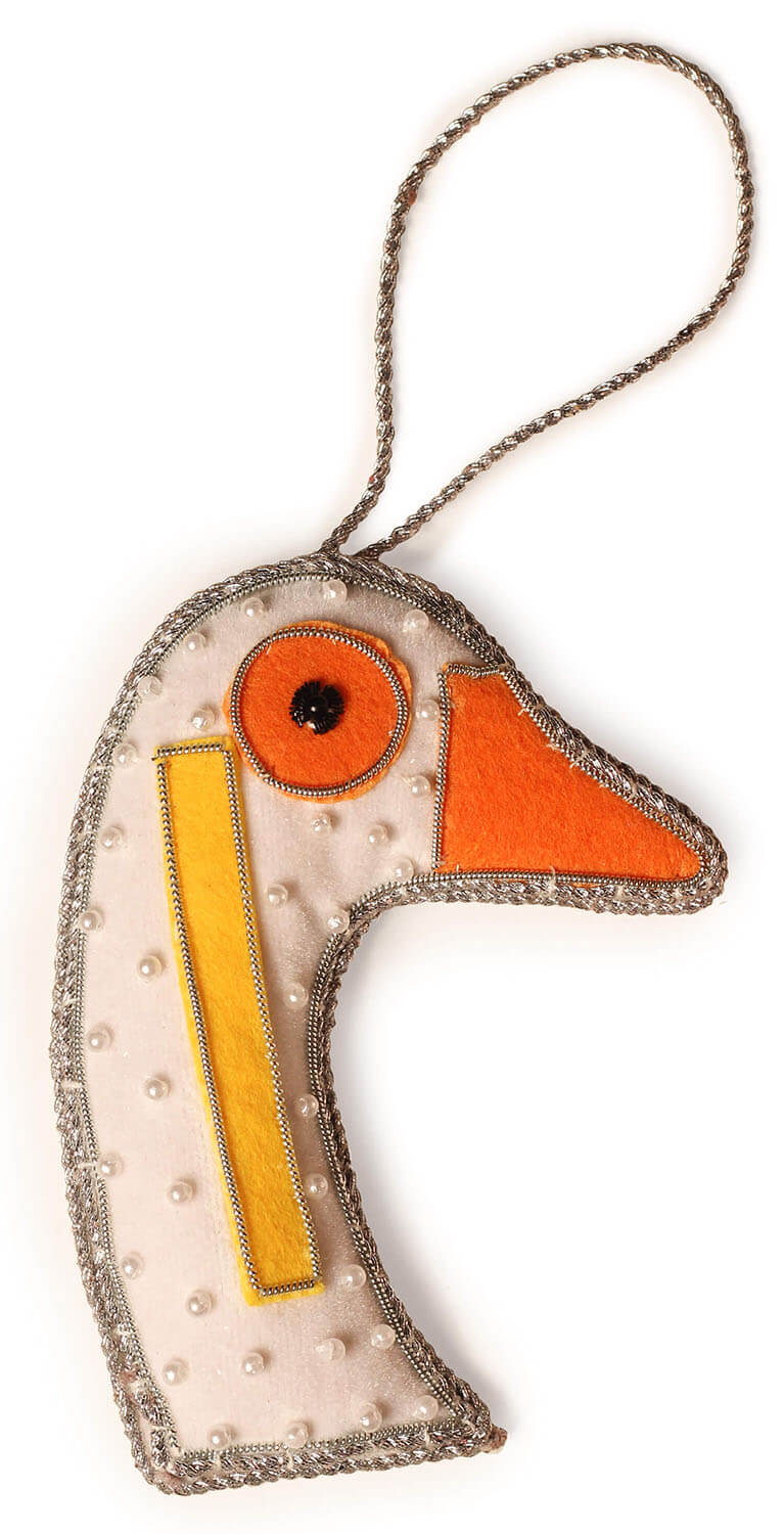 ArtistryBazaar 4"x3" Quacking Zari Thread Duck themed décor