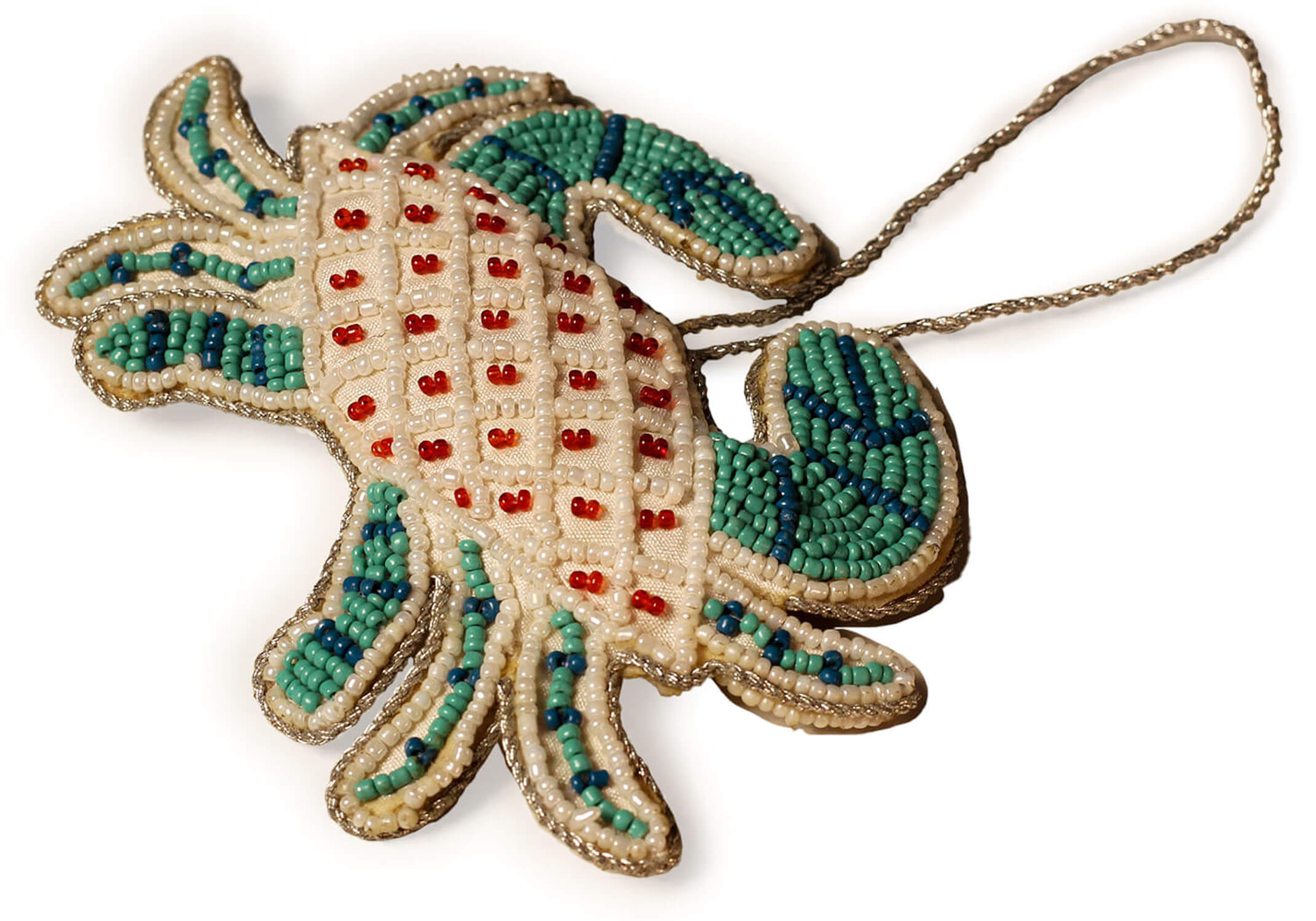 ArtistryBazaar 3.5"x 5" Beaded Zari Thread Crab Ornament