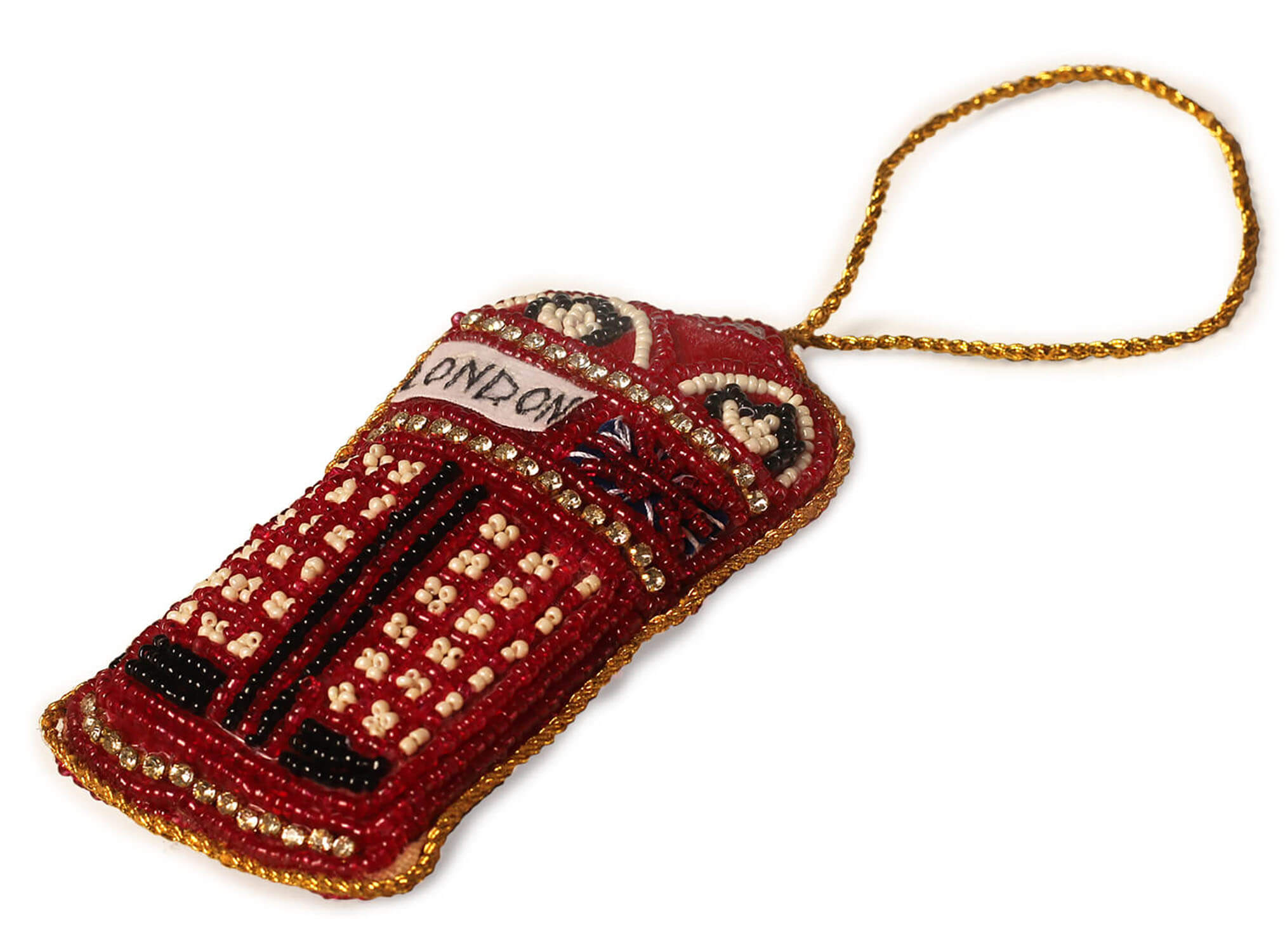 ArtistryBazaar 4.5"x 2.5" Festive Zari Thread Telephone Booth