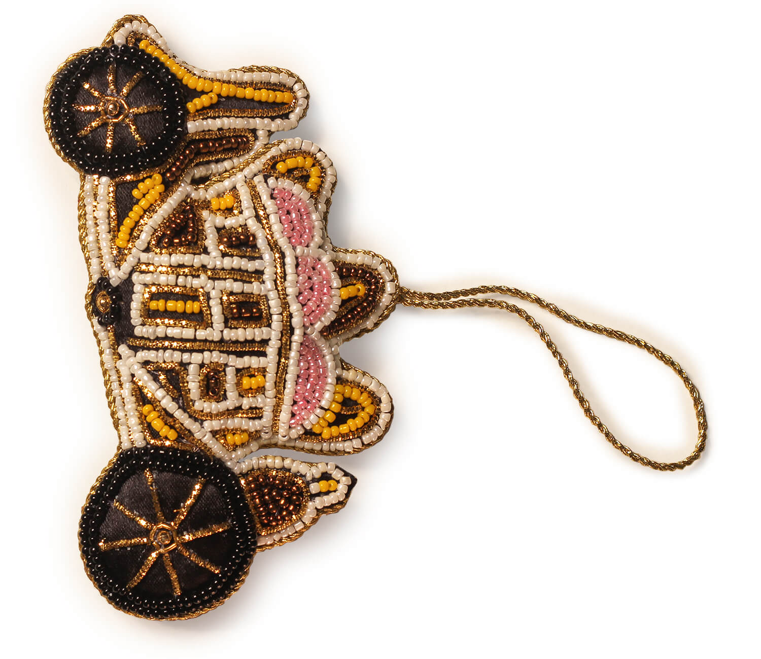 ArtistryBazaar 2.5"x 5" Beaded Bicycle christmas décor 