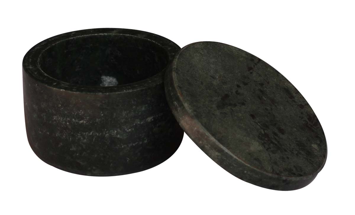 Bulk Buy 3” U-Shaped Green Jewelry Box - Wholesale Hand-Crafted Marble Jewelry Box/Trinket Box with a Top Lid - Decorative Handmade Marble Boxes from India