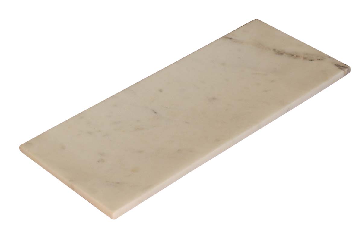 Bulk Wholesale Cutting Tray/Chopping Board 12” Rectangle Shaped - Hand-Crafted in White Marble - Kitchen Accessories/Tools