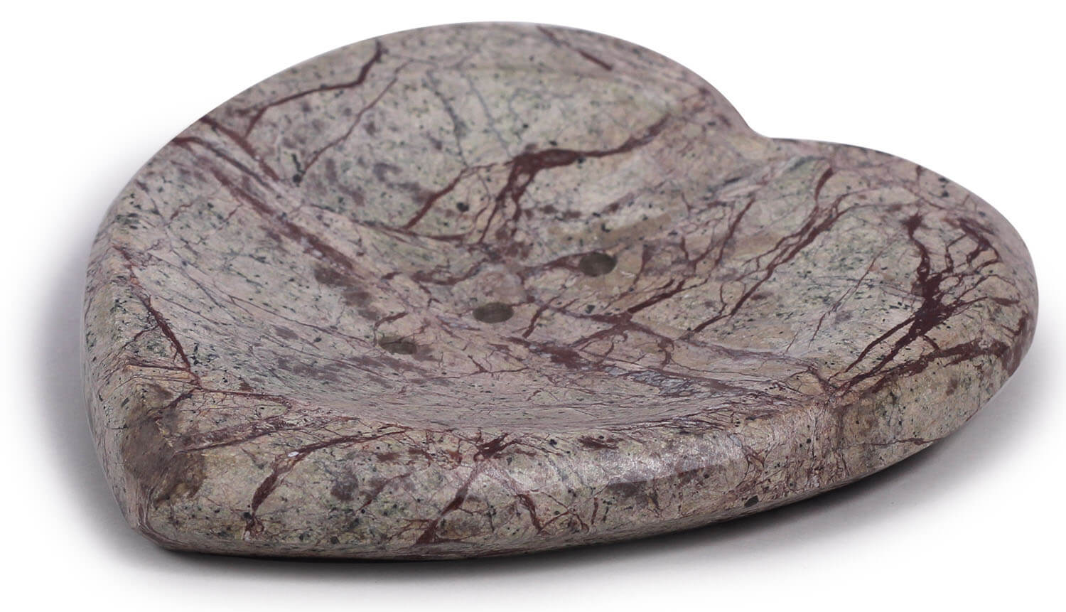 ArtistryBazaar Handcrafted Heart Shaped Natural Marble Soap Dish Tray Holder with Drain Holes – Kitchen Sink Essentials Bathroom Countertop Accessories