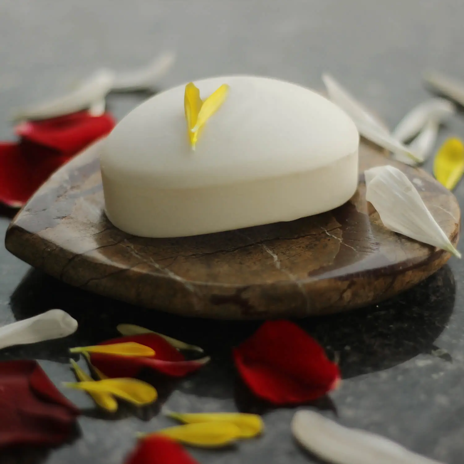 ArtistryBazaar Handcrafted Heart Shaped Natural Marble Non Slip Soap Dish Tray Holder with Drain Holes For Kitchen Sink Essentials Bathroom Countertop Accessories