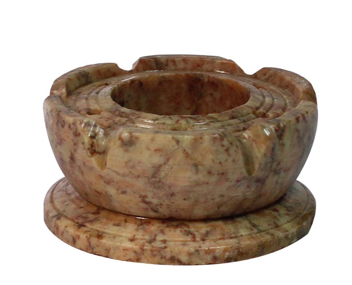 Bulk Wholesale Tealight Candle Holder & Multiple Incense Stick Holder in Beige Color – Hand-Carved in Soapstone – Table-Top Accessories – Home Décor