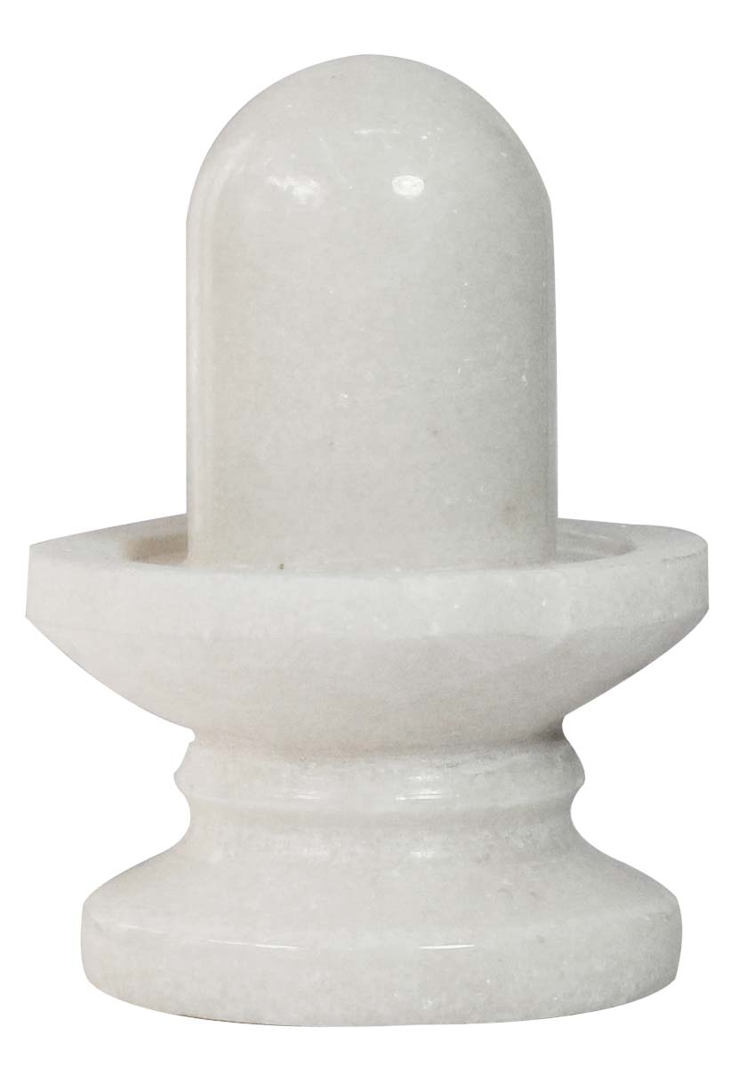 Wholesale Shiv Ling/Lingam Figurine - Buy in Bulk 4.5” Hand Carved White Stone Shiva Lingam Miniature/Figurine/Statue - Unique Home Decor Religious Sculpture/Symbols