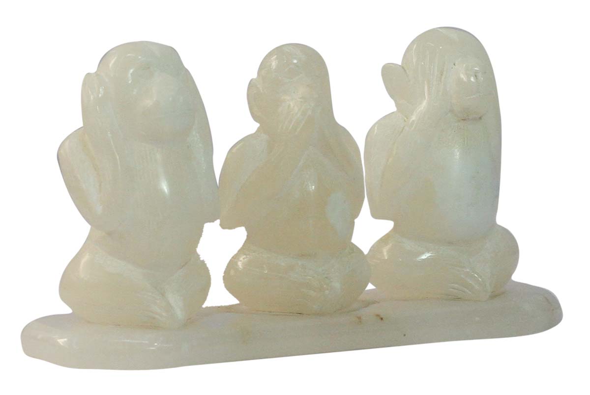 Wholesale Marble 3 Wise Monkeys Statue in Bulk - The Hear No Evil See No Evil Speak-No Evil Monkeys Sculpture/Collectible Figurine/Marble Sculpture - Animal Art Figurines - Home Decor Gifts