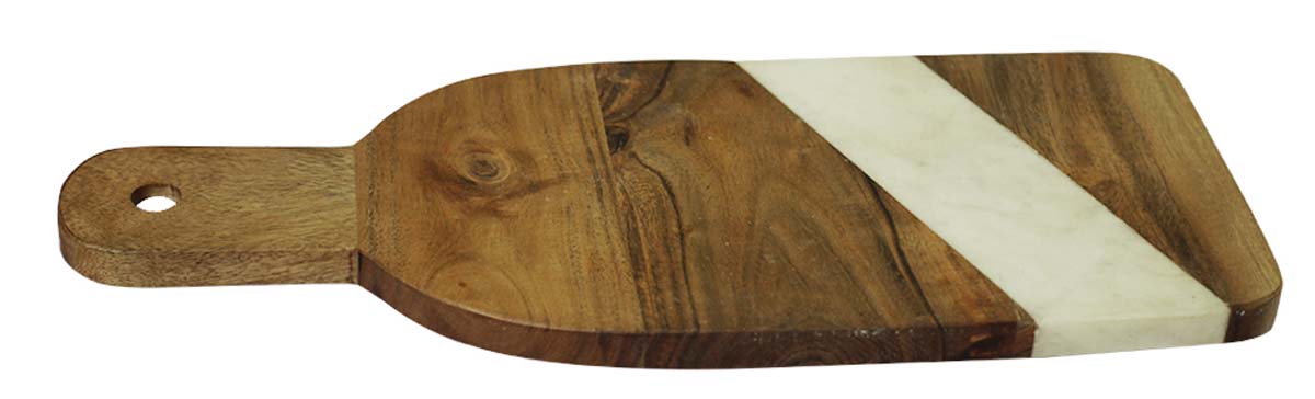 Bulk Wholesale Chopping/Cutting Board in Marble & Wood 15.7” Handmade - Kitchen Accessories/Essentials/Tools - Home Decor