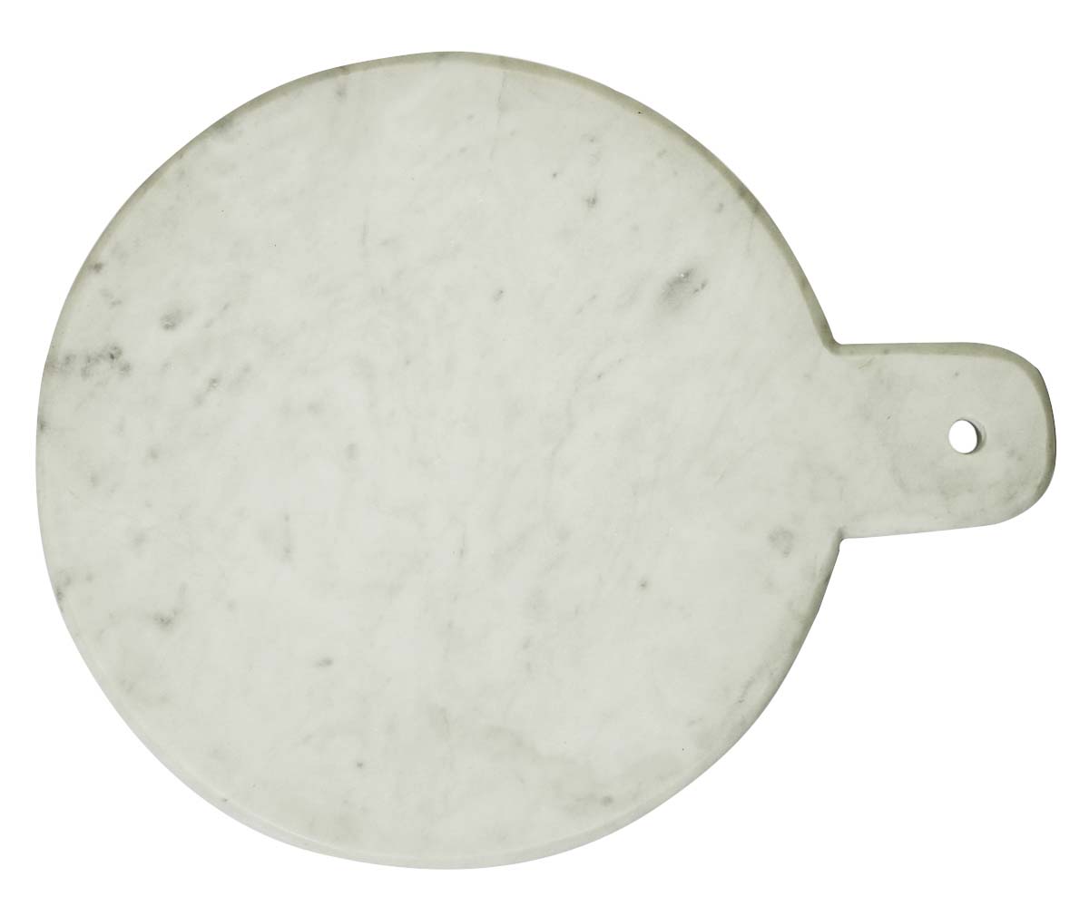 Bulk Wholesale Round Shaped Cutting/Chopping Board in White Marble 12” Handmade - Kitchen Accessories/Essentials/Tools - Home Decor