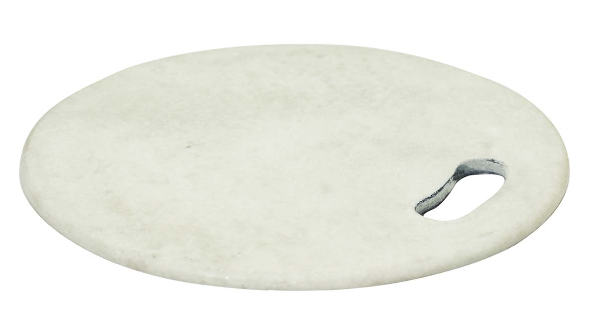 Bulk Wholesale 11” Handmade Round Shaped Cutting/Chopping Board in White Marble - Kitchen Accessories/Essentials/Tools - Home Decor