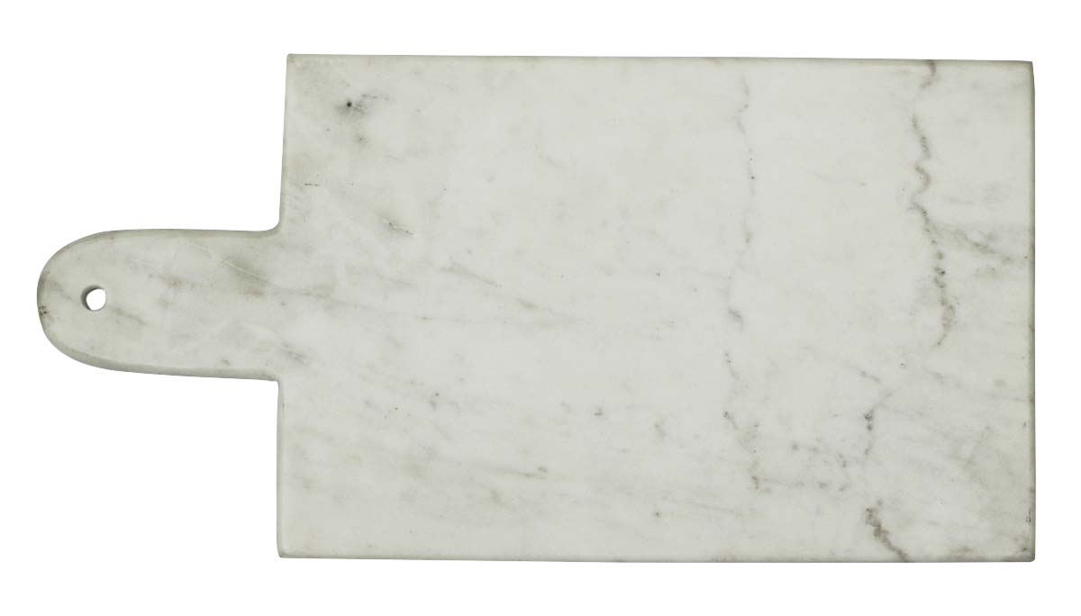 Bulk Wholesale Chopping/Cutting Board - 15.4 x 7.7” Rectangle-Shape - Hand Crafted From Single Block of White Marble - Kitchen Accessories & Essentials/Tools
