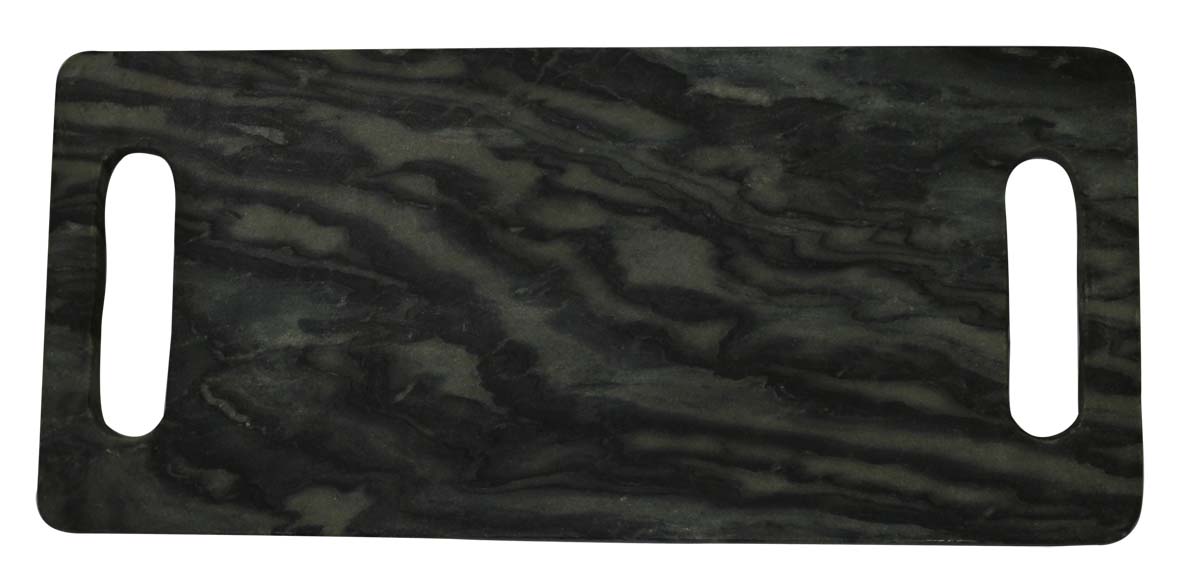 Bulk Wholesale Marble Chopping/Cutting Board 17.7” Gray-Black Color Handmade in Rectangle-Shape with Cut-Out Handles on Two Sides - Kitchen Accessories/Essentials/Tools - Home Decor
