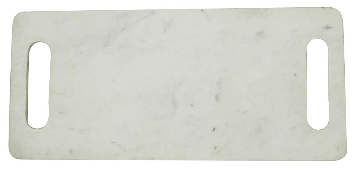 Bulk Wholesale White Marble Chopping/Cutting Board - 18x8” Long Rectangular with Cut-Out Handles on Two Sides - Kitchen Accessories/Essentials/Tools
