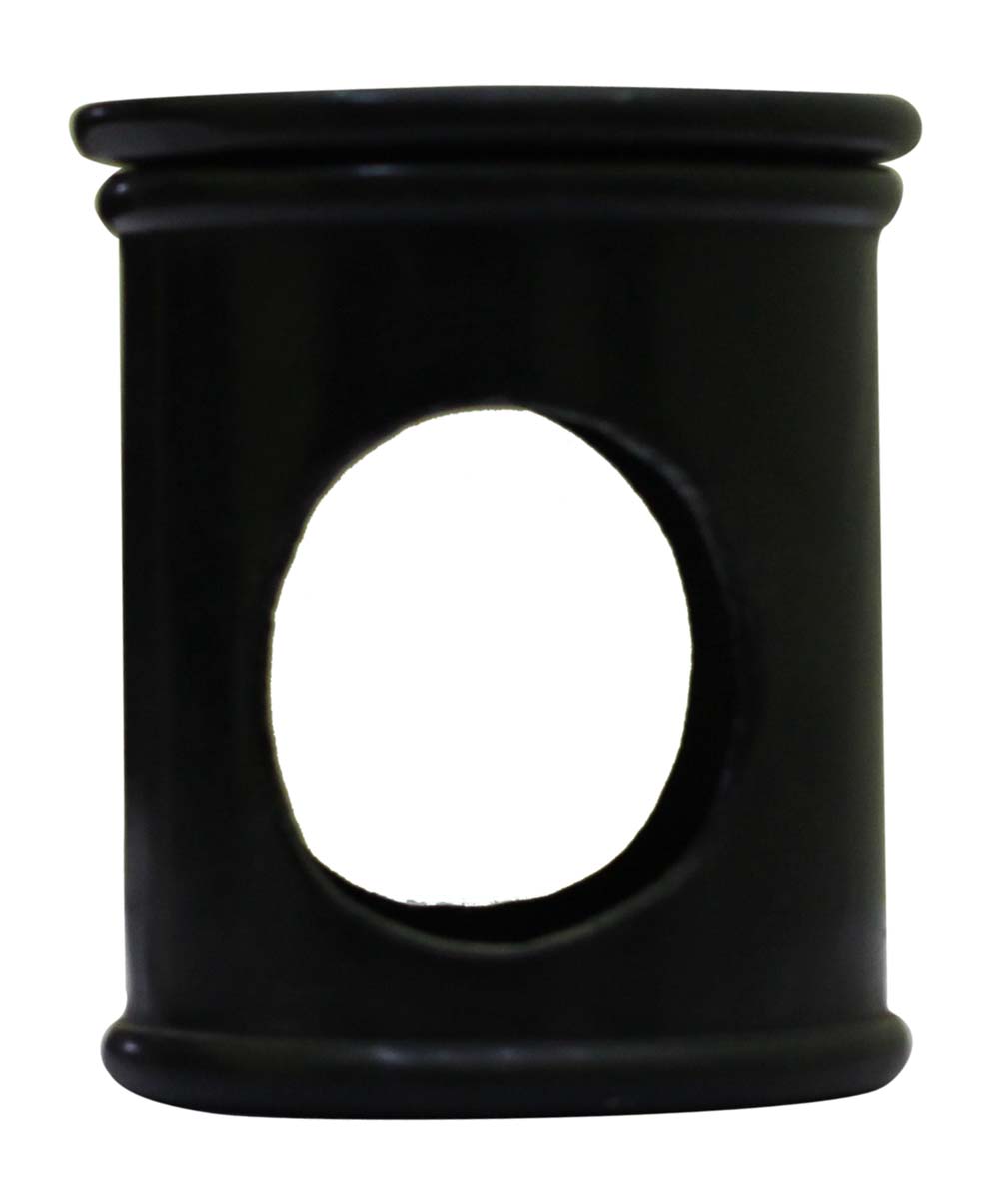 Wholesale Black Soapstone 4.2” Essential Oil Diffuser - Bulk Buy Stone Aromatherapy Wax Melt/Tart Warmer with Circle Shaped Cut-Outs - Essential Fragrance Accessories