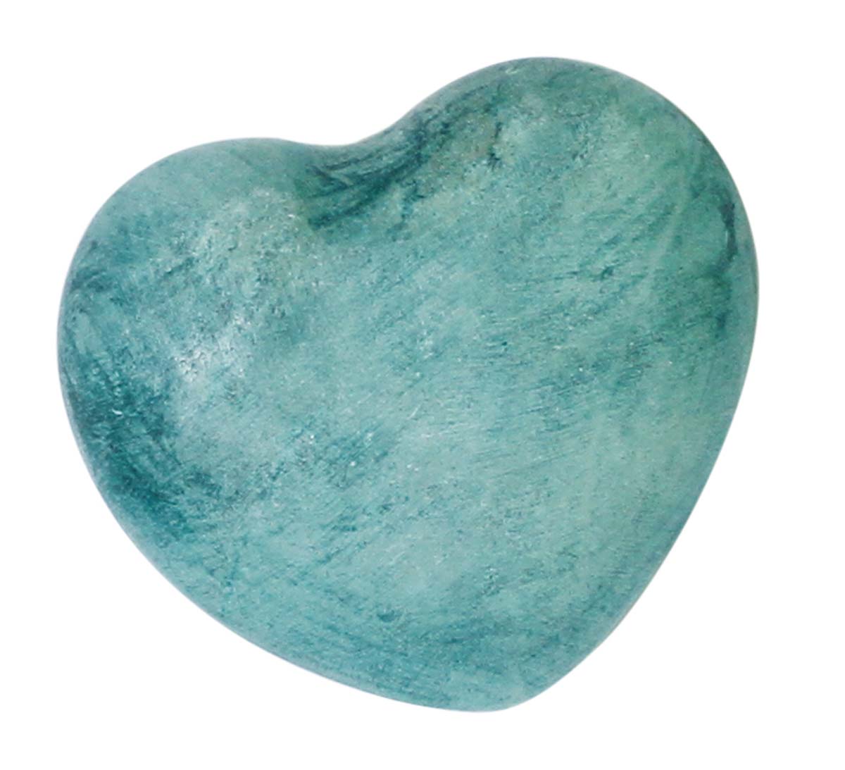 Bulk Wholesale Hand-Crafted Heart-Shaped Decorative Stone in Shades of Turquoise Blue Color –– Home / Office Décor
