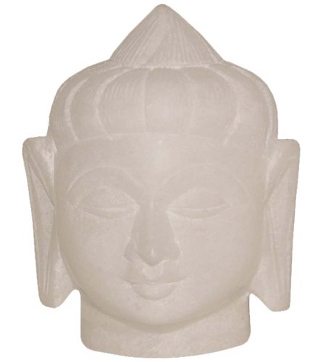 Wholesale Lord Buddha Head Sculpture/Figurine - Buy in Bulk 3” Hand Carved Alabaster Stone Buddha Head Statue - Unique Good Luck Charms Stone Sculpture - Home & Office Decor