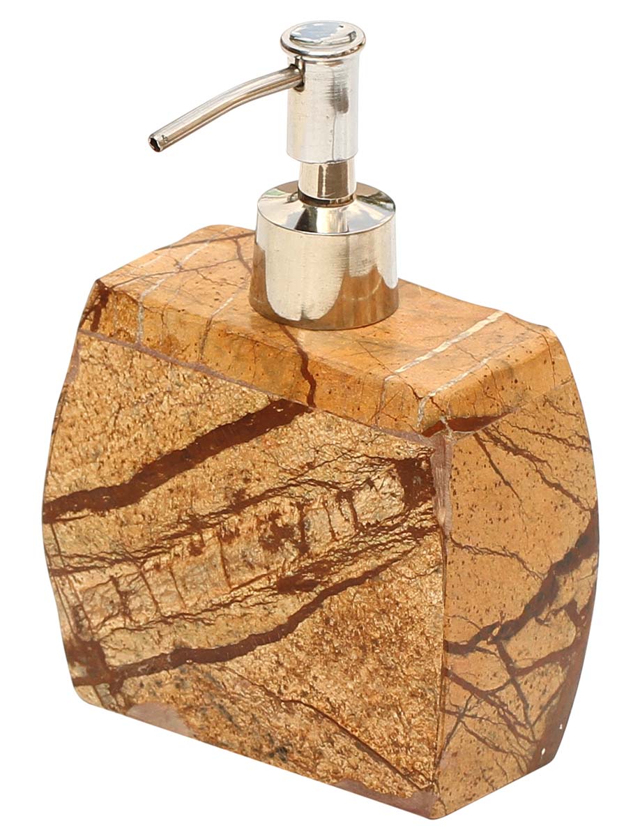 Buy in Bulk Wholesale - Handmade 6.8” Liquid Soap Dispenser In Marble With Aluminium Pump - Bathroom/Kitchen Accessories