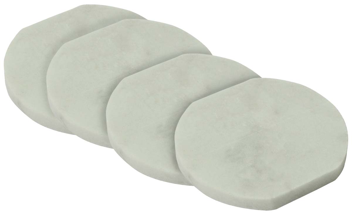 Buy in Bulk Wholesale Natural White Marble Coasters - Set of 4 - Unique-Look Dining/Kitchen Accessories - Home Decor