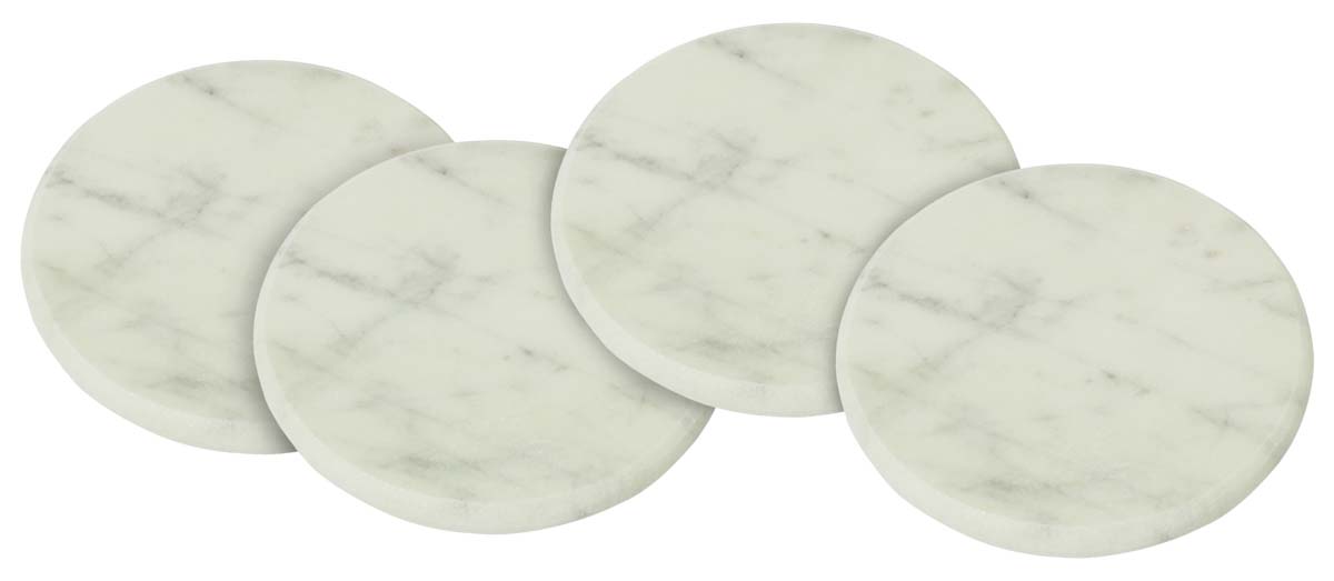 Buy in Bulk Wholesale Textured Marble Coasters - Set of 4 in Round Shape - Stylish Dining/Kitchen Accessories - Home Decor
