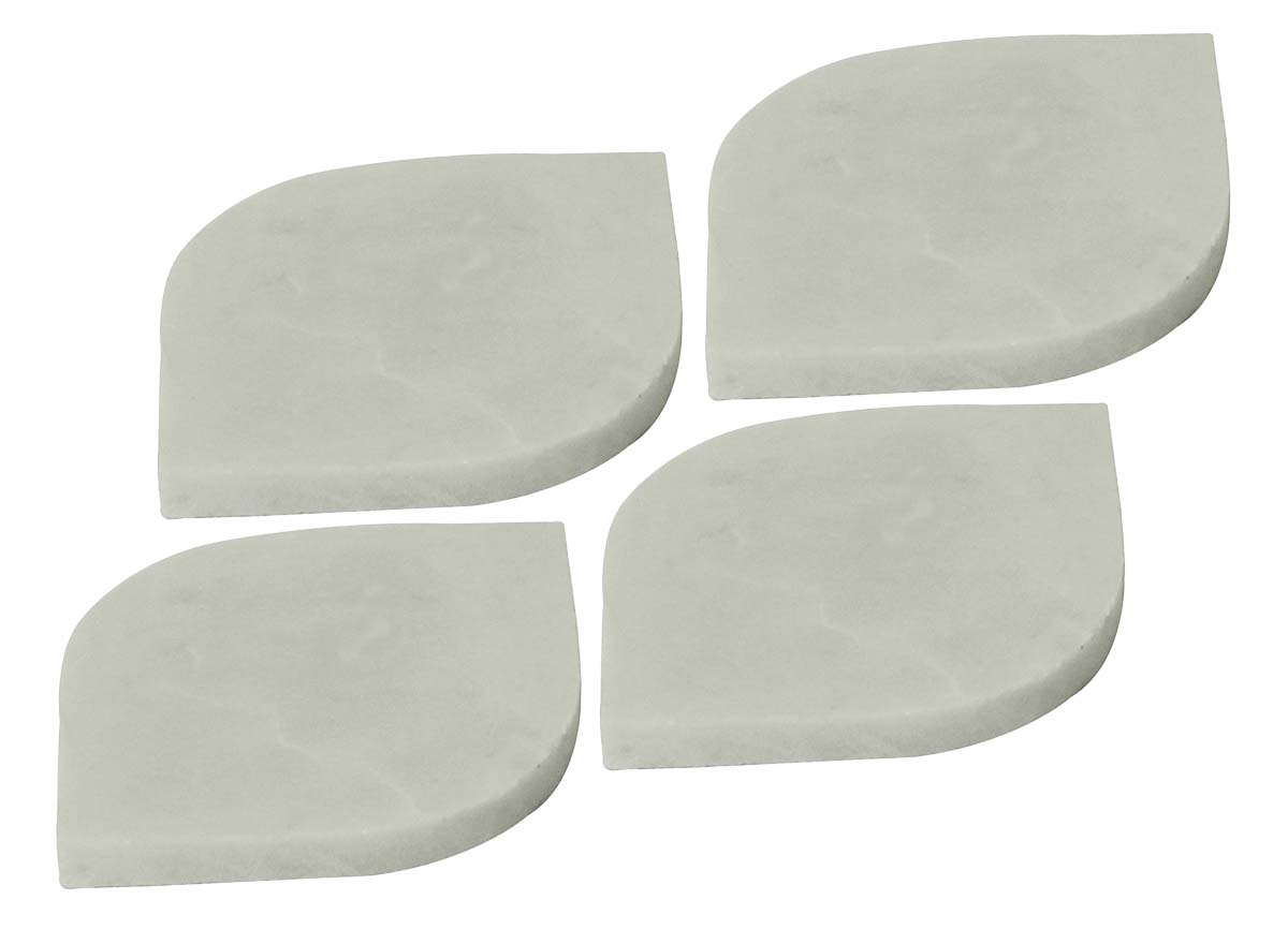 Buy in Bulk Wholesale Textured Marble Coasters - Set of 4 in Leaf Shape - Stylish Dining/Kitchen Accessories - Home Decor