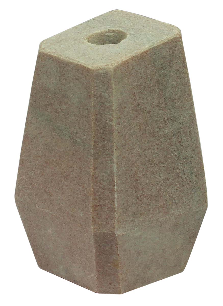 6” Stone Candle-Stand - Hand-Crafted - Gray Tone - Antique-Look Home Decor - Buy in Bulk Wholesale