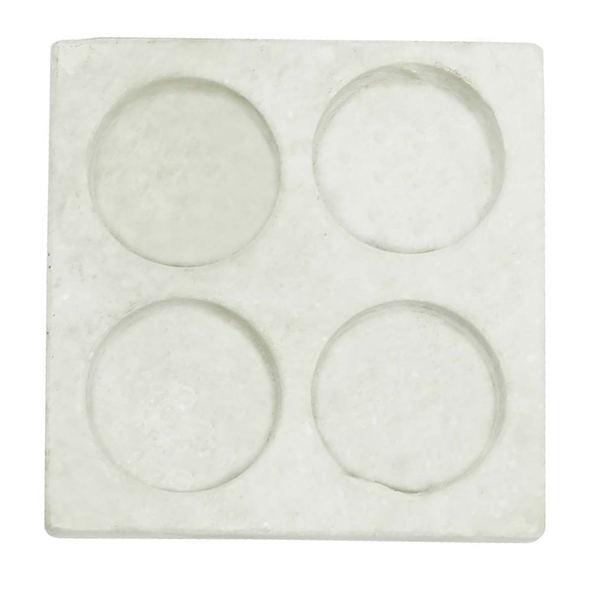 Marble Tea-Light Stand with 4 Slots - 4” White Candle / Votive Holder - Classic-Look Home / Christmas Decor from India - Buy in Bulk Wholesale