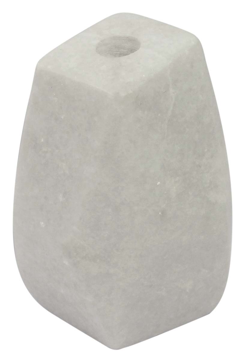 4.3” Marble Candle-Stand - Oblong / White - Hand-Crafted - Elegant Home Decor - Buy in Bulk Wholesale