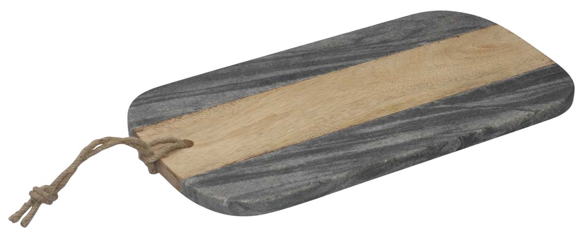 Cutting Boards in Bulk – Rectangular Board – Hand-Carved in Gray Marble & Wood – Wholesale Kitchen Accessories