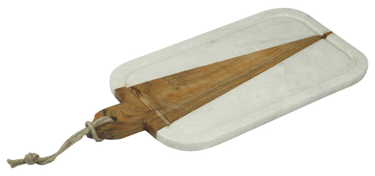 Cutting Boards in Bulk – Chopping Board – Hand-Carved in White Marble & Wood – Wholesale Kitchen Accessories