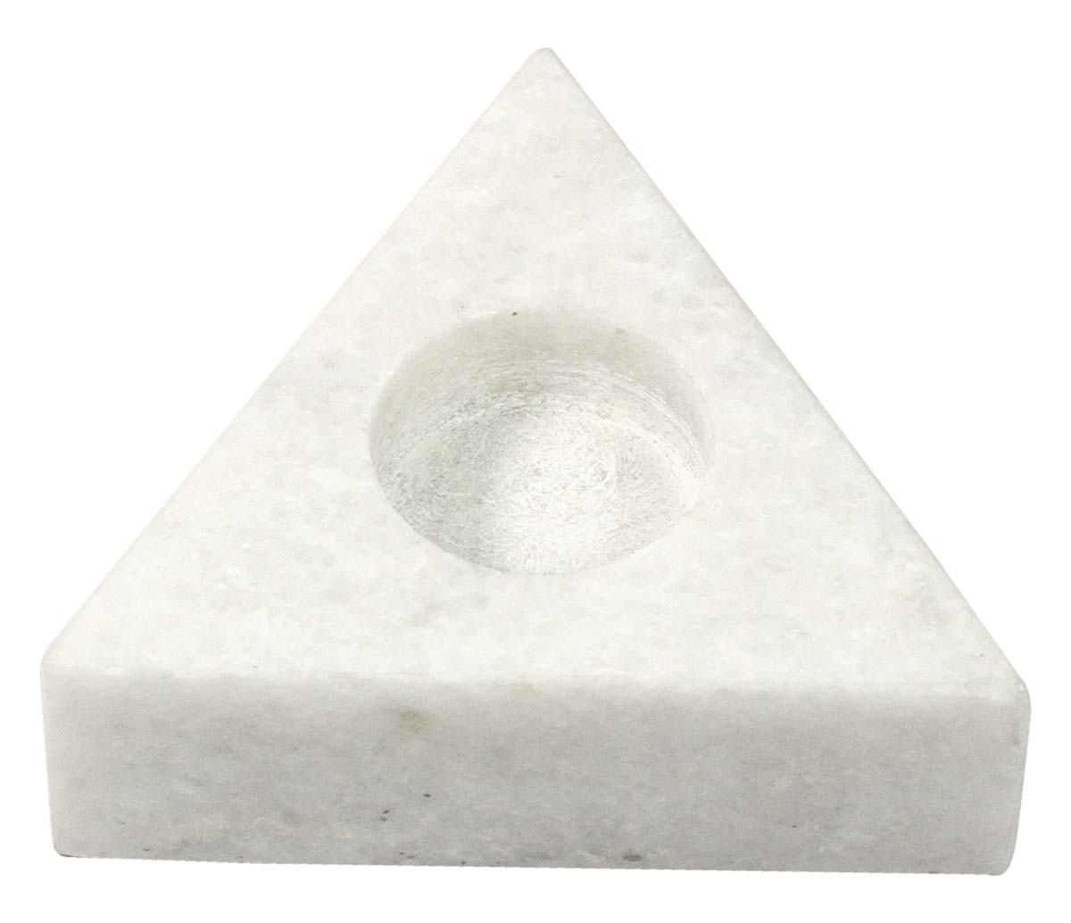 Tea-Light Candle Holders Bulk – White Triangular Holder – Hand-Carved in Marble