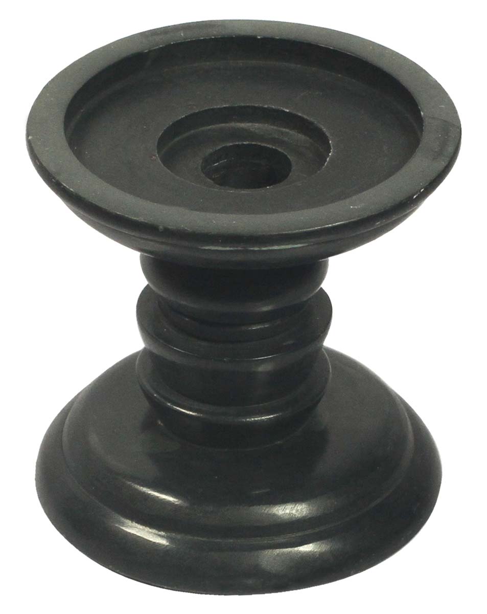 Pillar Candle Stands Wholesale – Black Candle Holder – Hand-Carved in Marble