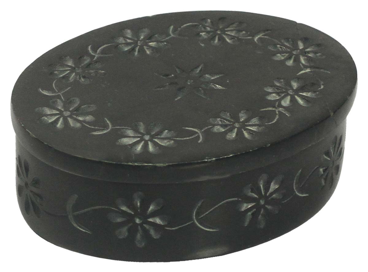 Wholesale Jewelry Boxes in Bulk – Black Box – Top Lid Cover – Hand-Carved in Marble