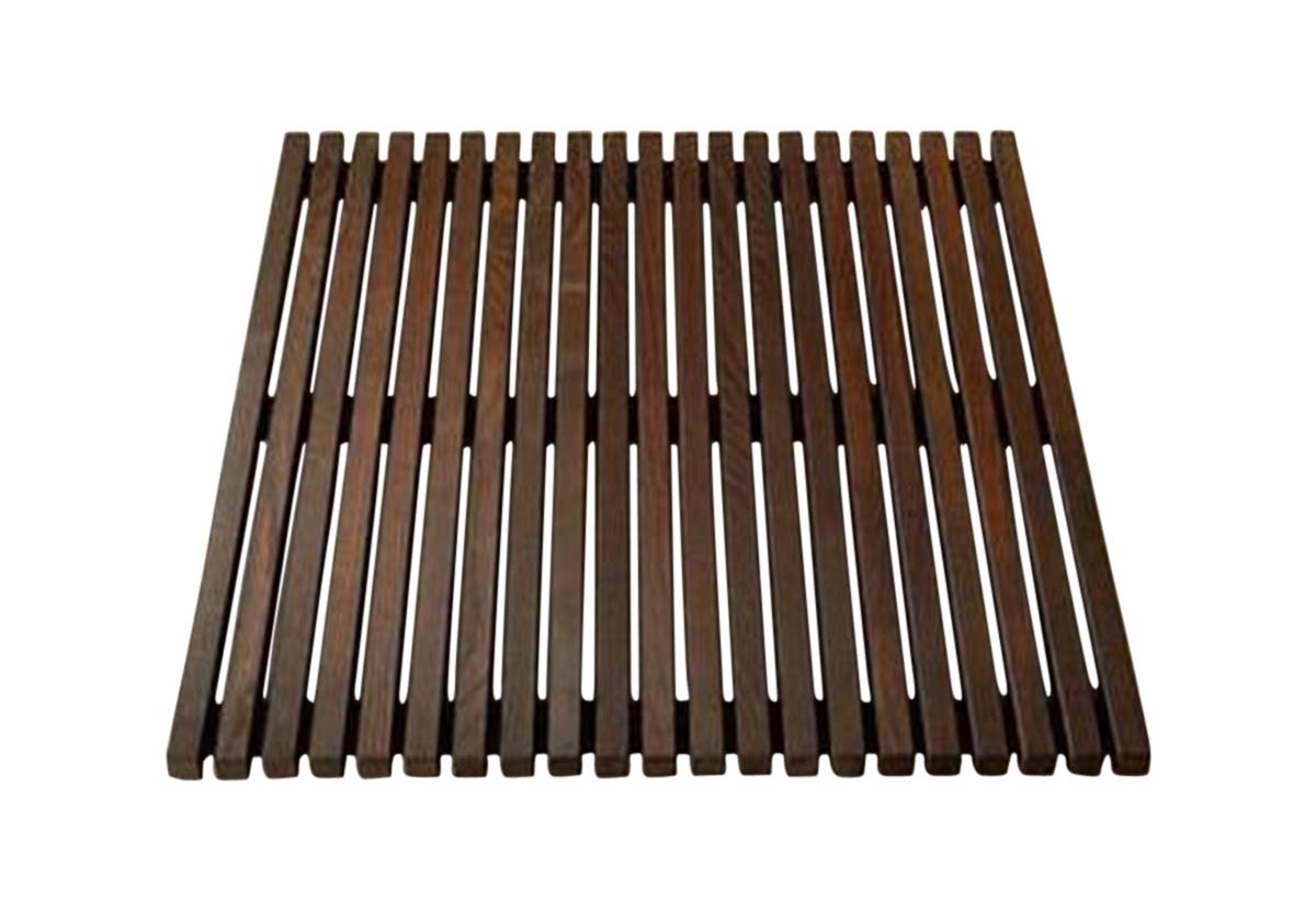 Buy in Bulk Wholesale 23.5 Inch Teak-Wood Floor/Bath Mat in Dark-Brown-Hand-Crafted-Home Furnishings & Essentials
