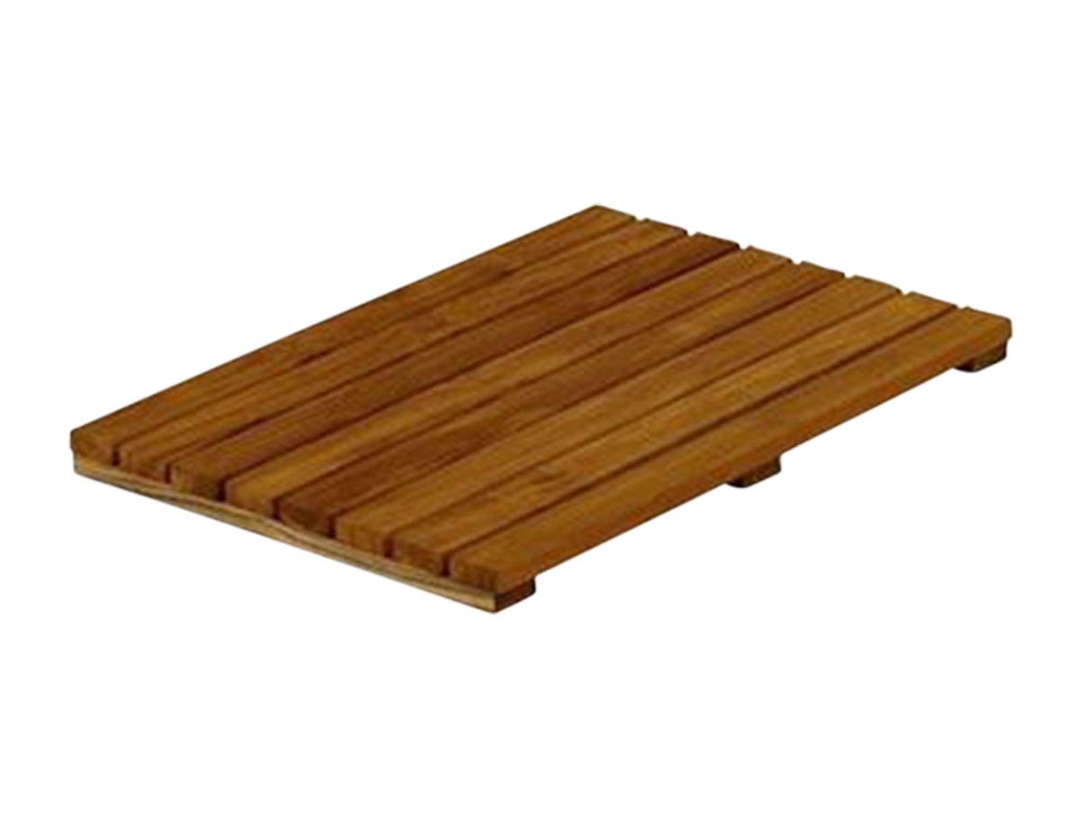 15.7 Inch Teak-Wood Floor / Bath Mat-Hand-Crafted-Brown - Home Furnishings & Essentials - Buy in Bulk Wholesale