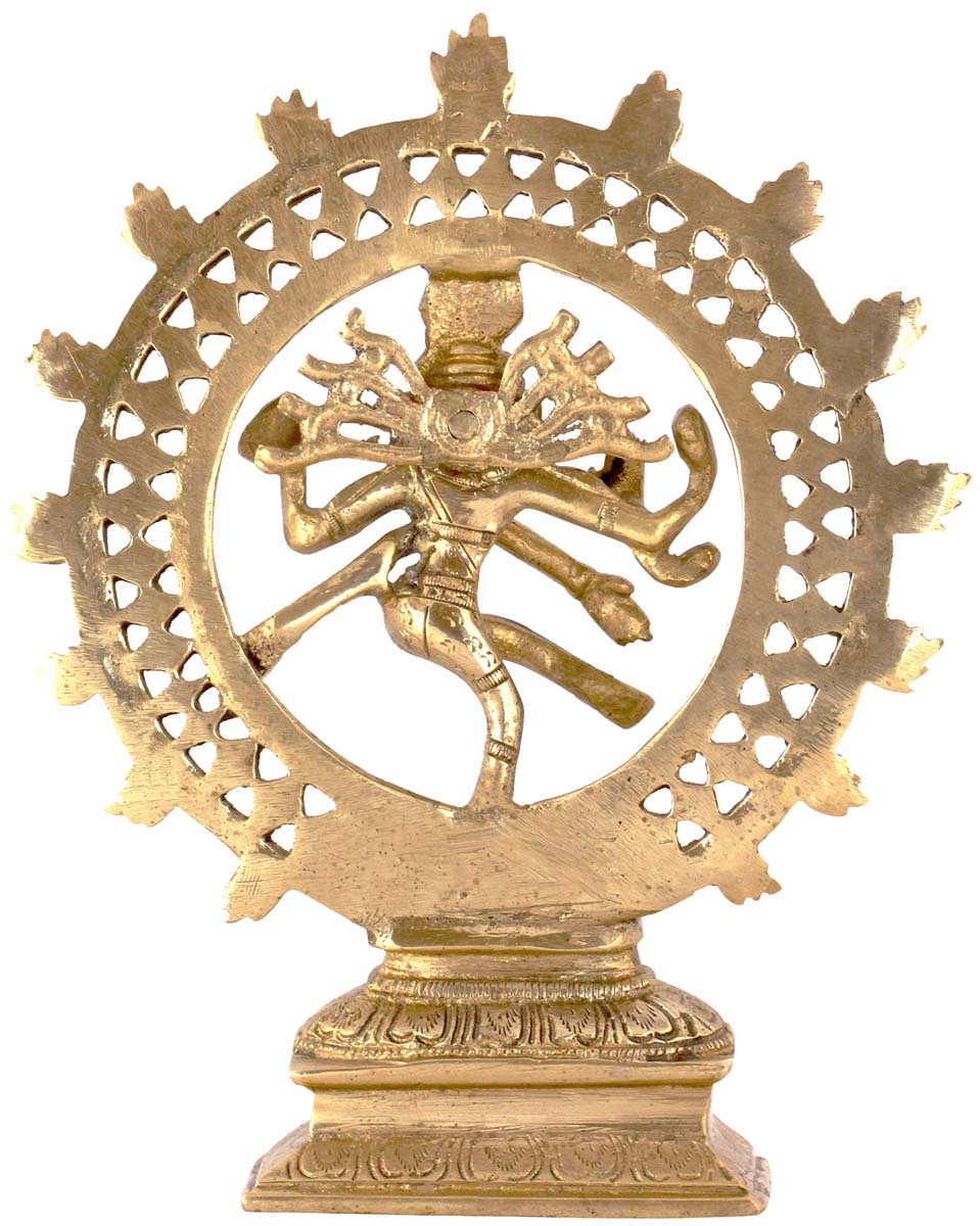 Wholesale 8.3” Shiva Nataraja (Lord of Dance) Hand-Carved Golden-Look Sculpture/Statue in Metal - Home Decor Statue & Sculpture from Bulk Distributors in India