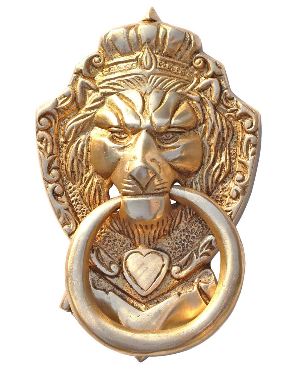 Buy in Bulk Wholesale Brass Door Knocker Lion Face 5.9 Inch Large in an Antique Finish - Vintage Look Home Decor Accessories