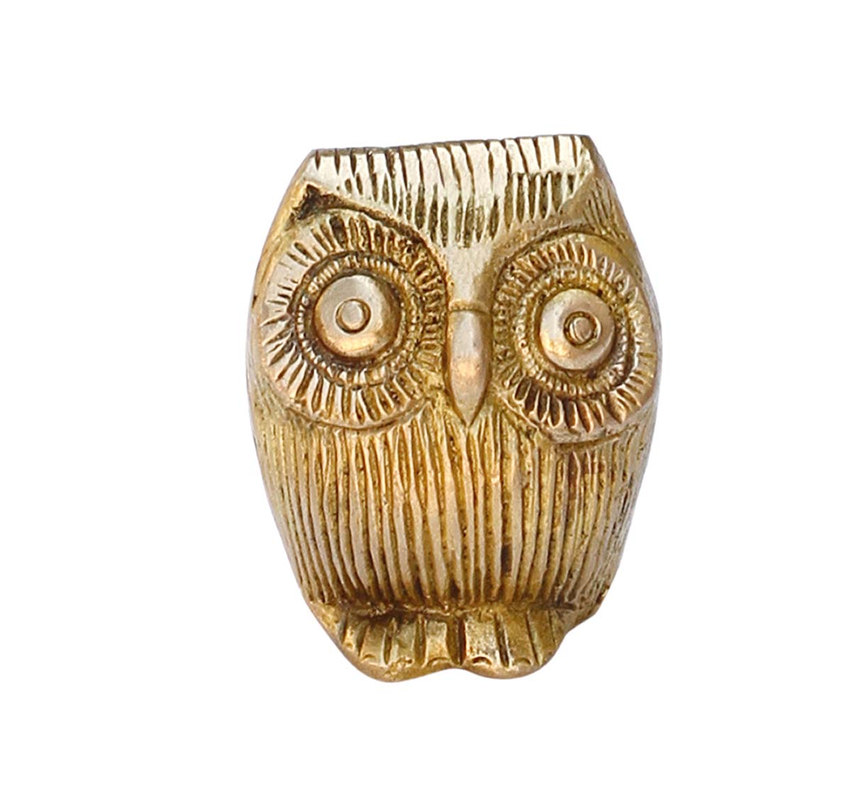 Wholesale Owl Paperweight Figurine - Buy in Bulk Handmade Brass Owl Figurine/Statue with Googly Eyes - Bird Art - Home & Office Decor Accessories from India