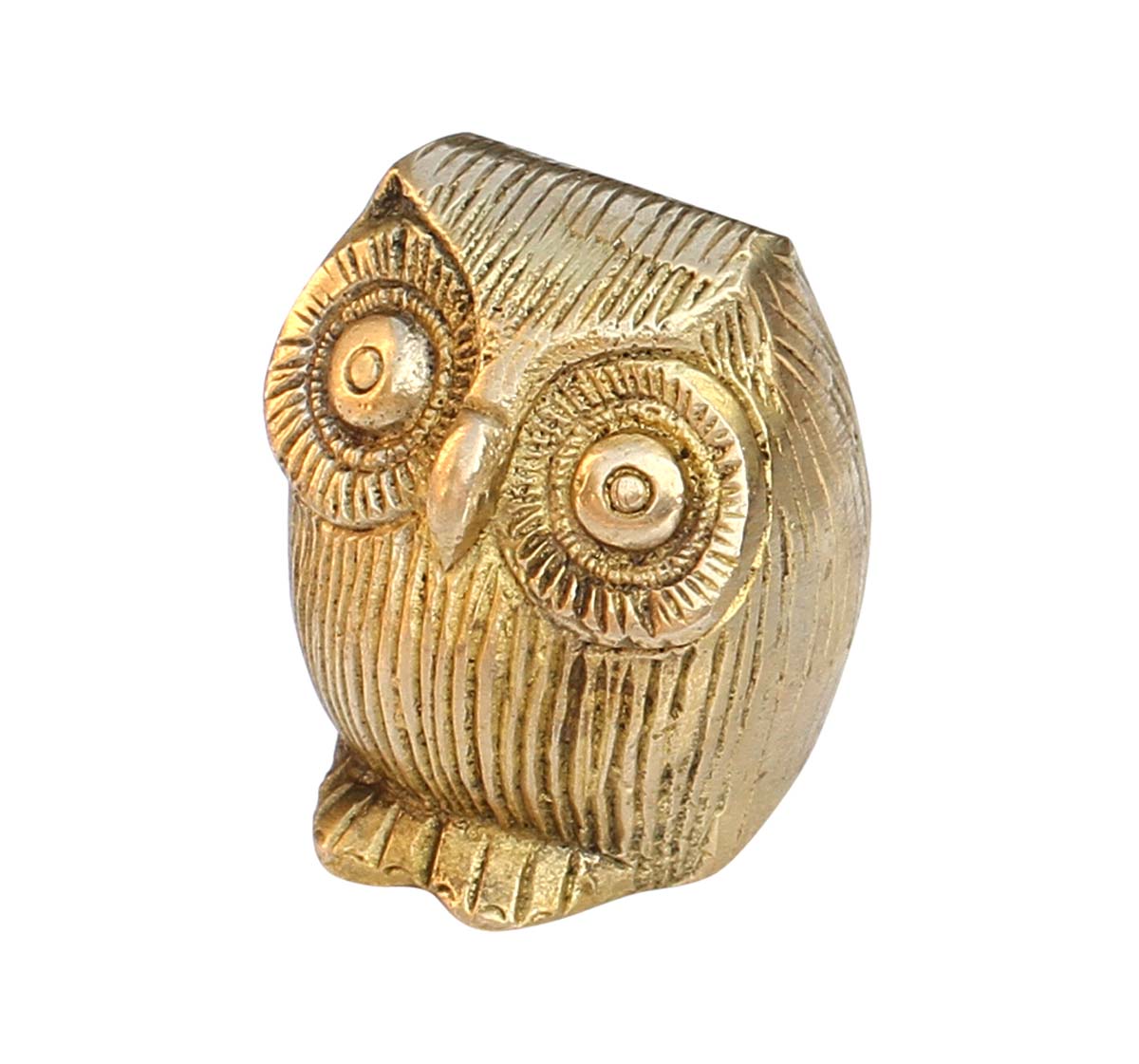 Wholesale Owl Paperweight Figurine - Buy in Bulk Handmade Brass Owl Figurine/Statue with Googly Eyes - Bird Art - Home & Office Decor Accessories from India