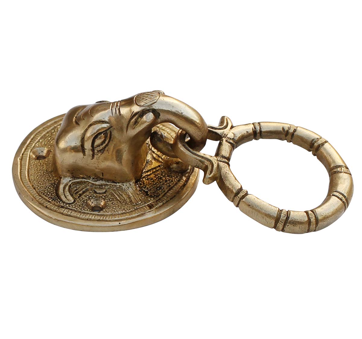 Buy in Bulk Wholesale - Brass Door Knocker Large Heavy Weight Elephant Face in an Antique Finish - Decorative Vintage Look Home Decor Accessories