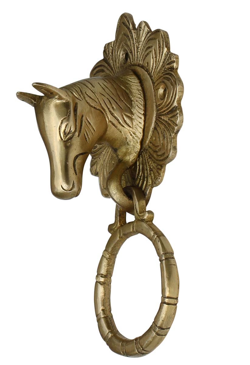Buy in Bulk Wholesale Brass Door Knocker Horse Face 7.4 Inch Large Heavy Weight in an Antique Finish - Vintage Look Home Decor Accessories