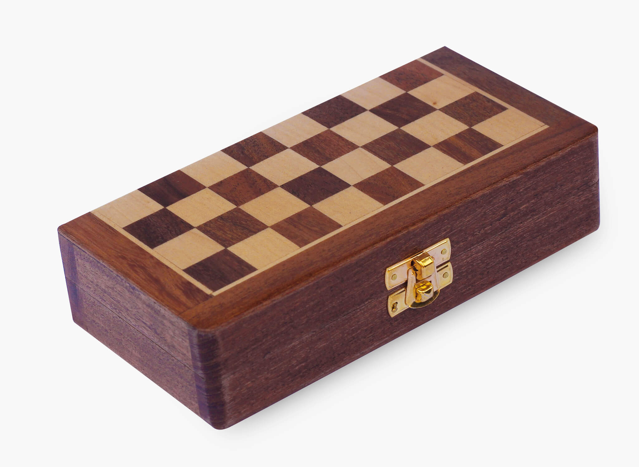 7.5 Inches" Large  Wooden Inlaid Magnetic Chess Set Board For Travel with extra queen