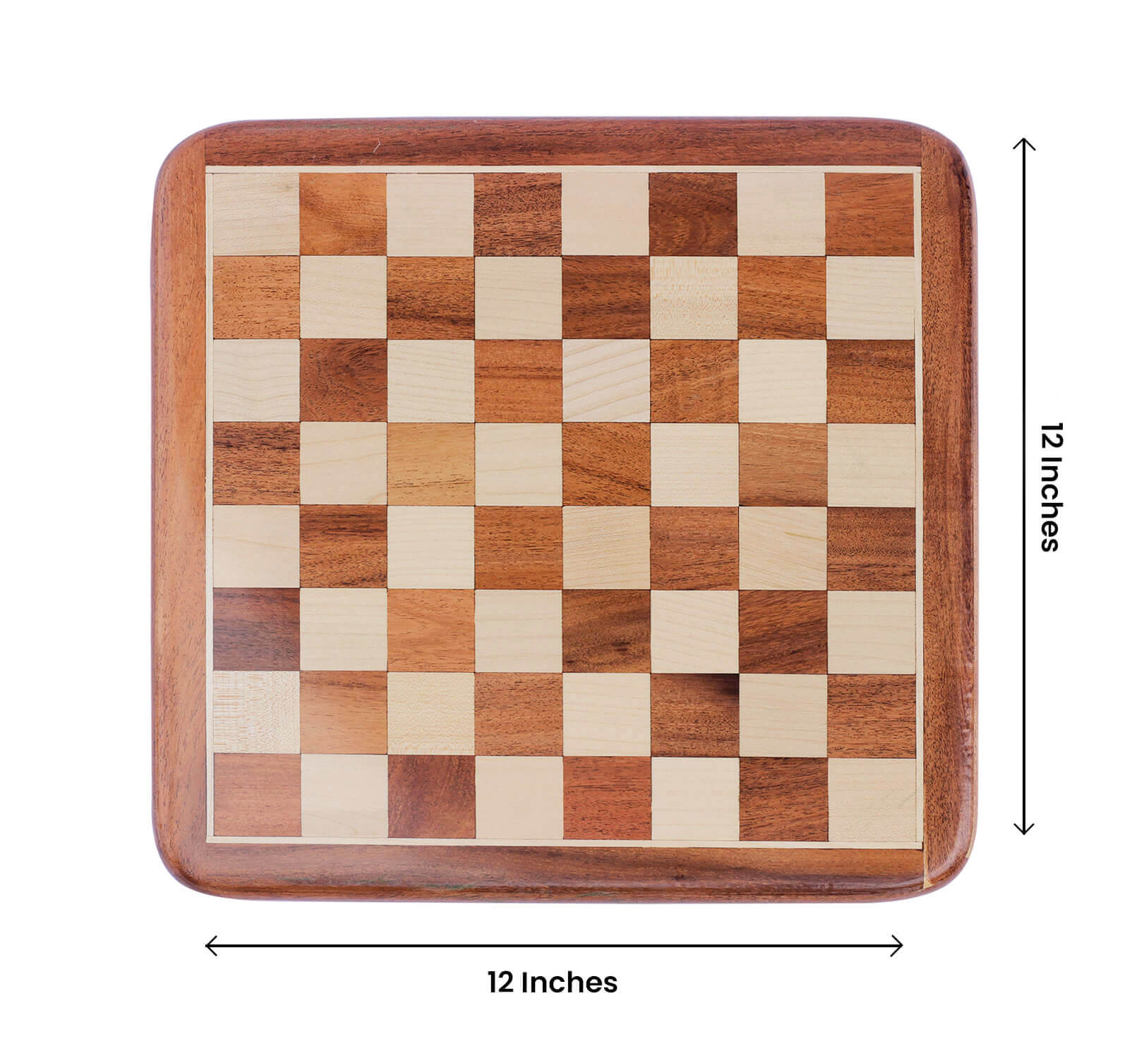 ArtistryBazaar 12 Inches Large Solid  Wood Chess Board