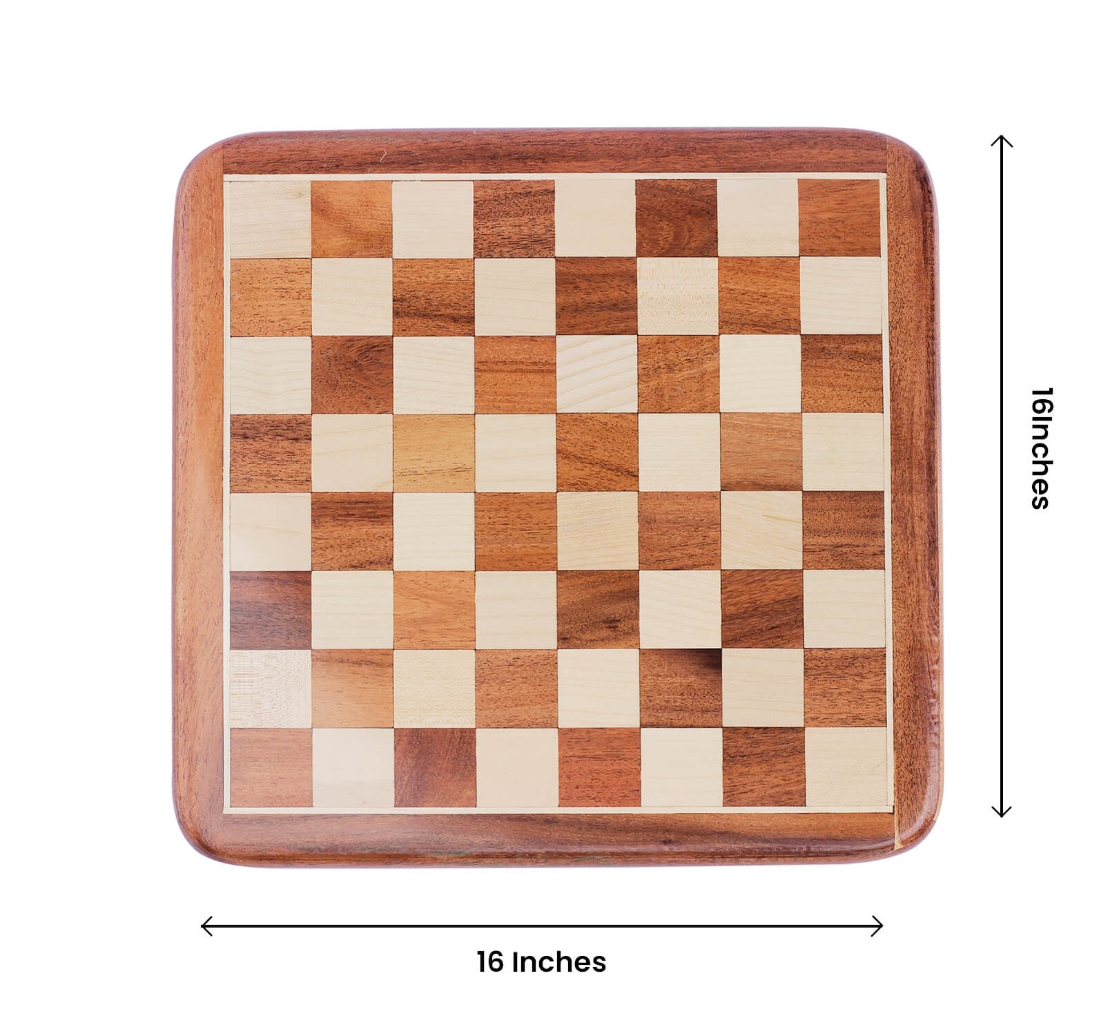 ArtistryBazaar 16 Inches Large Solid  Wood Chess Board