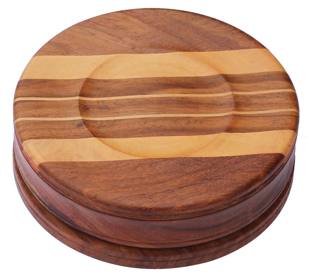 Bulk Wholesale 5” Round Wooden Mini Travel Chess Set Board Game – Classic & Compact - Natural Wood