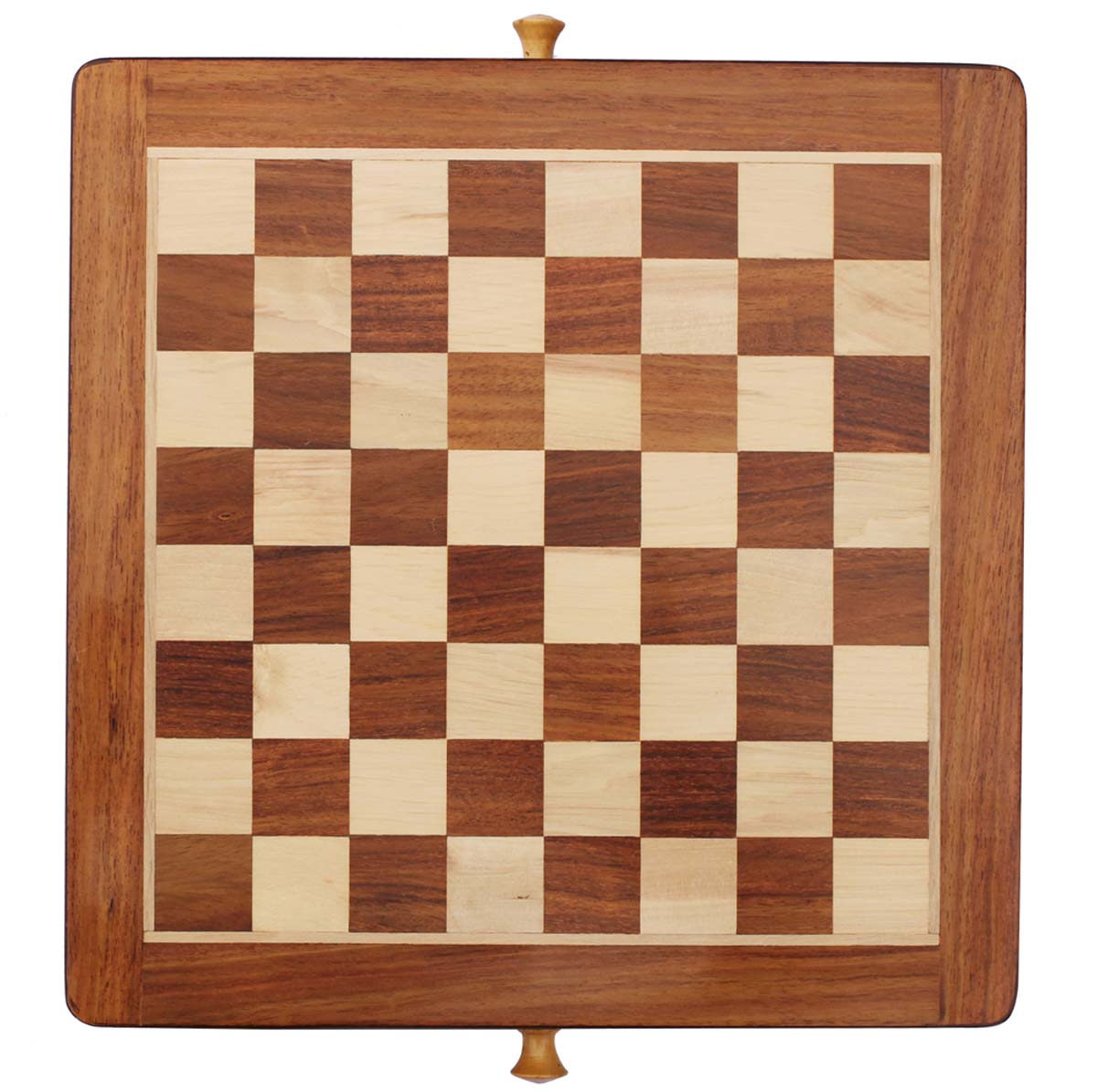 Wholesale 10x10” Square Travel Chess Board & Chessmen Set with 2 Storage Drawer - Bulk Buy Handmade Wood Magnetic Chess Set - Travel Games from India