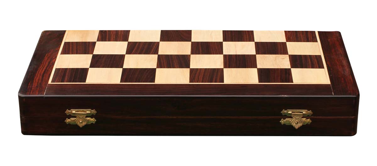 Bulk Wholesale 18x18” Square Wooden Folding Chess Board – Handmade Travel-Sized Chess Game – Natural Wood